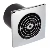 Manrose LP100ST 100mm Axial Bathroom Extractor Fan with Timer Chrome 240V -Cheap Air Vents Store 12473 P