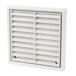 Manrose Fixed Louvre Vent White 100 x 100mm