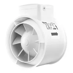 Xpelair XIMX100+T 100mm Axial Inline Extractor Fan with Timer 220-240V -Cheap Air Vents Store 1628P A4