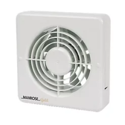 Manrose MG150BS 150mm Axial Kitchen Extractor Fan White 220-240V