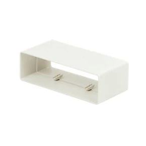 Manrose Rectangular Flat Channel Connector White 204mm 3 Manrose Rectangular Flat Channel Connector White 204mm