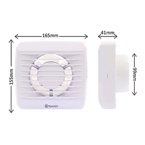 Xpelair VX100T 100mm Axial Bathroom Extractor Fan with Timer White 220-240V 7 Xpelair VX100T 100mm Axial Bathroom Extractor Fan with Timer White 220-240V - Image 5