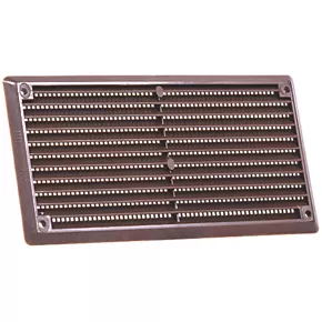 Map Vent Fixed Louvre Vent with Flyscreen Brown 152 x 76mm 2 Map Vent Fixed Louvre Vent with Flyscreen Brown 152 x 76mm
