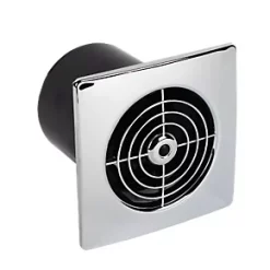 Manrose LP100SS 100mm Axial Bathroom Extractor Fan Chrome 240V
