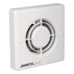Manrose MG100S 100mm Axial Bathroom Extractor Fan White 240V