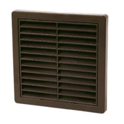 Manrose Fixed Louvre Vent Brown 125 x 125mm