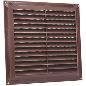Map Vent Fixed Louvre Vent with Flyscreen Brown 229 x 229mm 3 Map Vent Fixed Louvre Vent with Flyscreen Brown 229 x 229mm