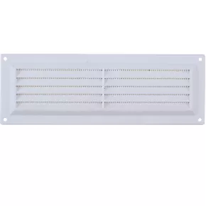 Map Vent Fixed Louvre Vent with Flyscreen White 229 x 76mm 3 Map Vent Fixed Louvre Vent with Flyscreen White 229 x 76mm
