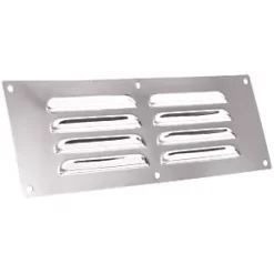 Map Vent Fixed Louvre Vent Chrome Stainless Steel 229 x 76mm