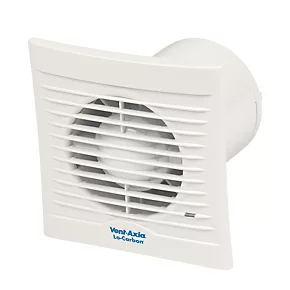 Vent-Axia 441625 Lo-Carbon Silhouette 100mm Axial Bathroom Extractor Fan with Timer White 230V 3 Vent-Axia 441625 Lo-Carbon Silhouette 100mm Axial Bathroom Extractor Fan with Timer White 230V