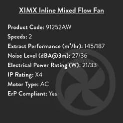 Xpelair XIMX100 100mm Axial Inline Extractor Fan 240V 11 Xpelair XIMX100 100mm Axial Inline Extractor Fan 240V -Cheap Air Vents Store 5465H A3
