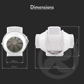 Xpelair XIMX100 100mm Axial Inline Extractor Fan 240V 7 Xpelair XIMX100 100mm Axial Inline Extractor Fan 240V - Image 5