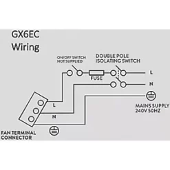 Xpelair GX6EC 184mm Axial Kitchen Extractor Fan White 120-230V -Cheap Air Vents Store 645GX A4