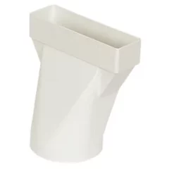 Manrose Round Pipe to Rectangular Channel Connector White 120mm