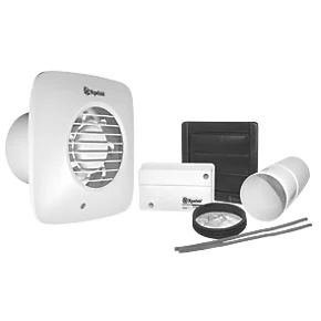 Xpelair LV100TS 100mm Axial Bathroom Extractor Fan with Timer White 220-240V 4 Xpelair LV100TS 100mm Axial Bathroom Extractor Fan with Timer White 220-240V - Image 2