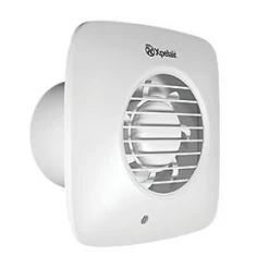 Xpelair LV100TS 100mm Axial Bathroom Extractor Fan with Timer White 220-240V