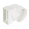 Manrose Round to Rectangular Connector Elbow 90° Bend Adaptor White 100mm 2 Manrose Round to Rectangular Connector Elbow 90° Bend Adaptor White 100mm -Cheap Air Vents Store 96549 P