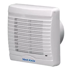 Vent-Axia 251410 100mm Axial Bathroom Extractor Fan with Timer White 240V